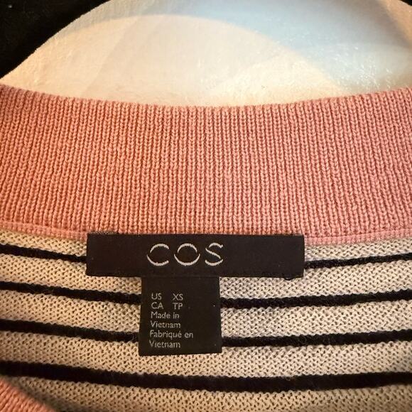 COS Striped Fine-knit Blue and Pink Sweater - Picture 6 of 8
